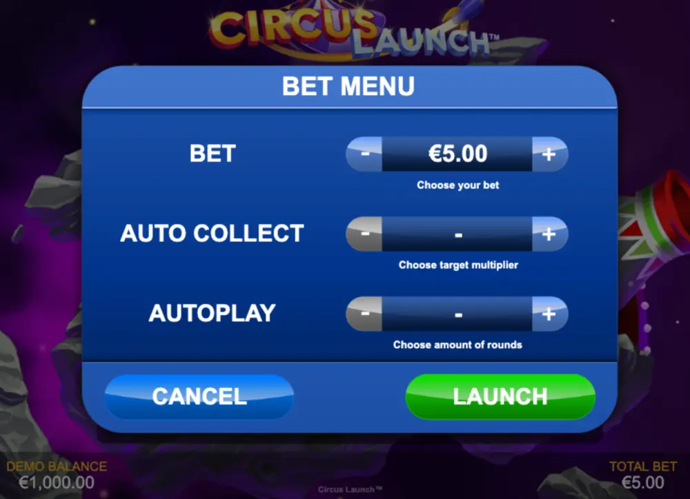 Mises minimales et maximales - Circus Launch